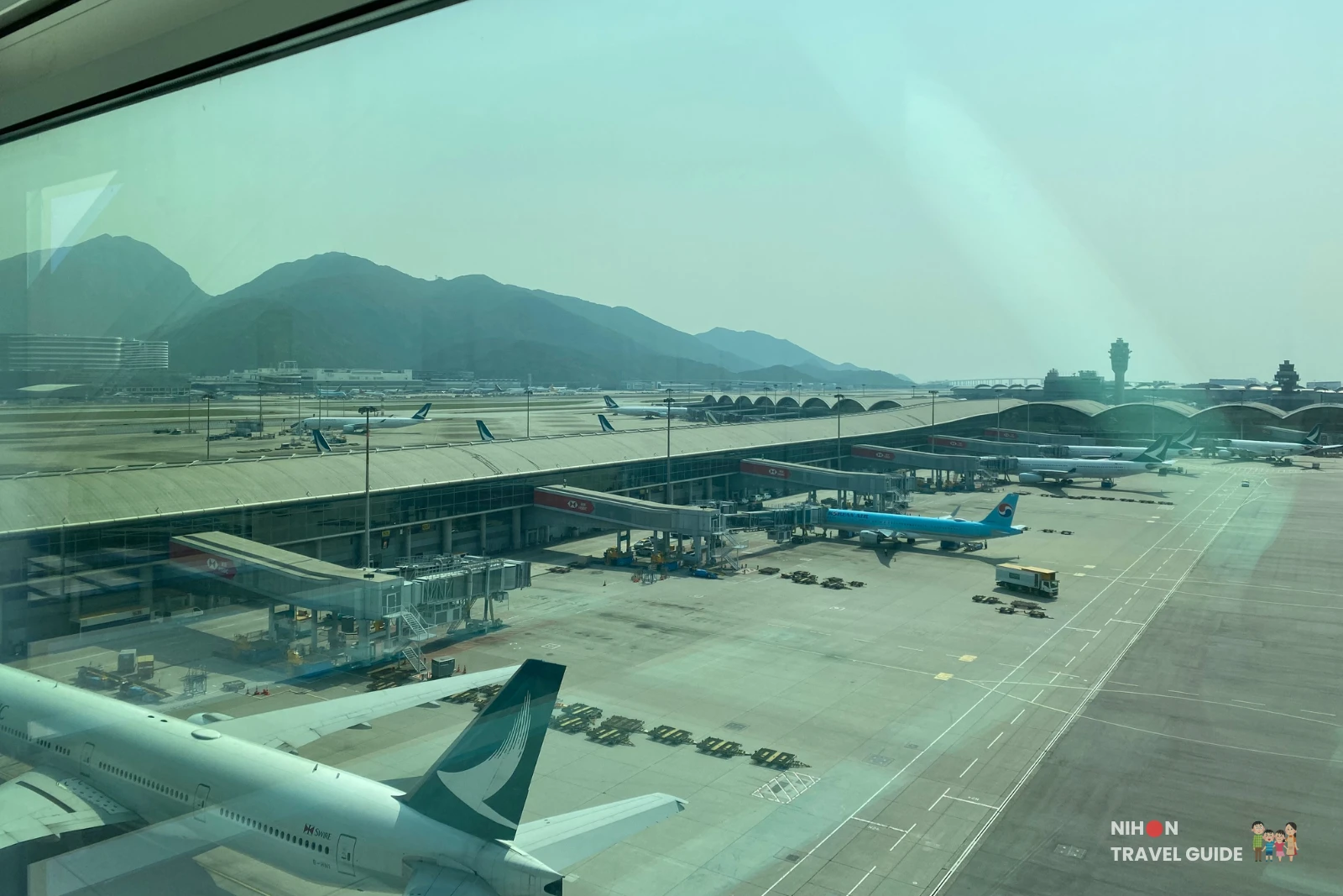 The view from the Sky Bridge at Hong Kong International Airport