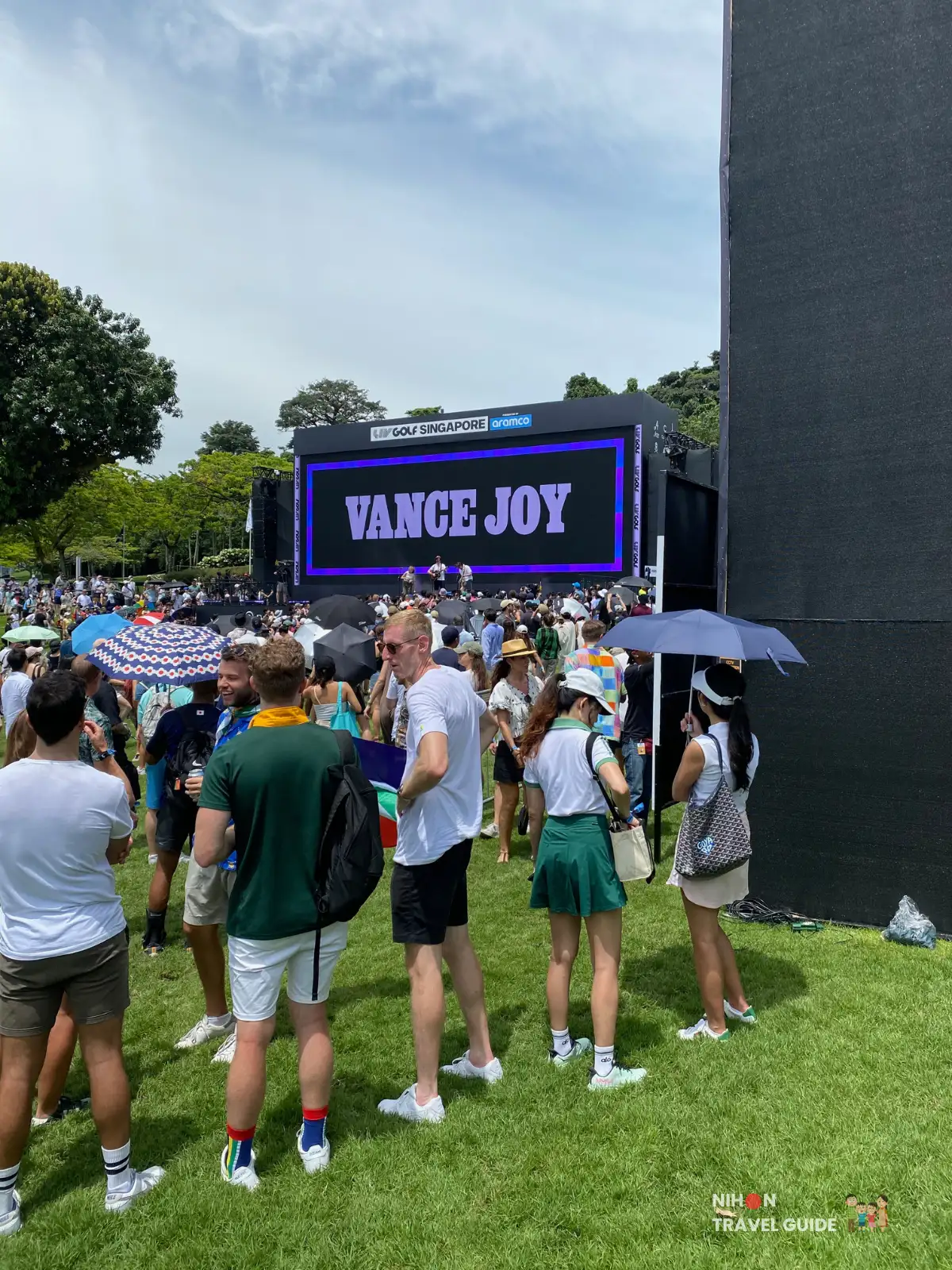 Vance Joy playing at Liv Golf Singapore 2025 concert