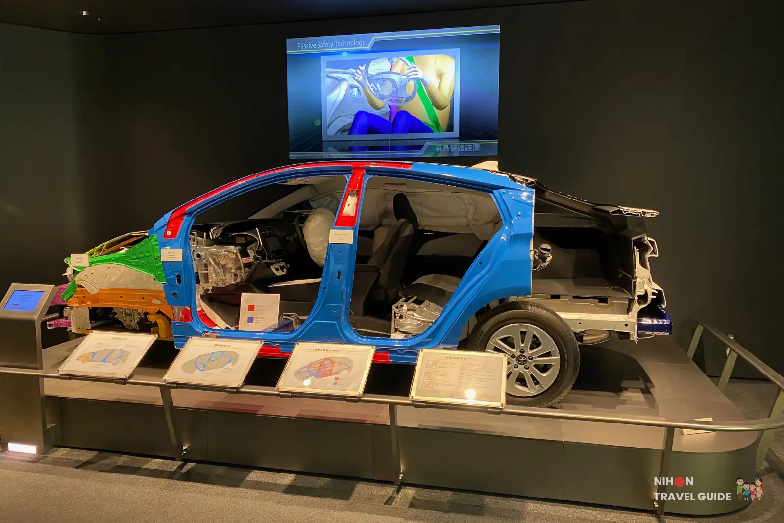 A cross section of a Toyota Prius.