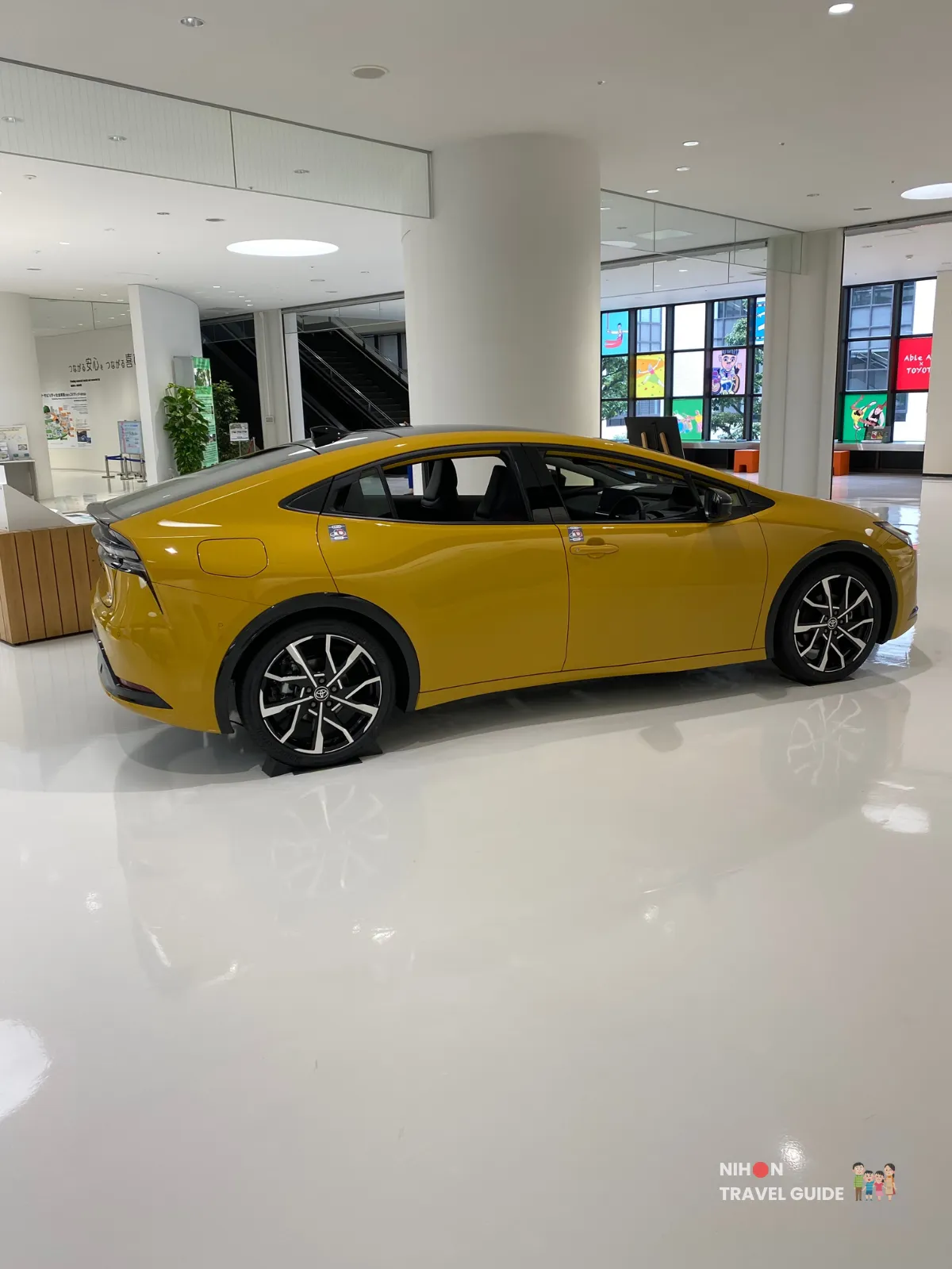 Yellow Prius interior