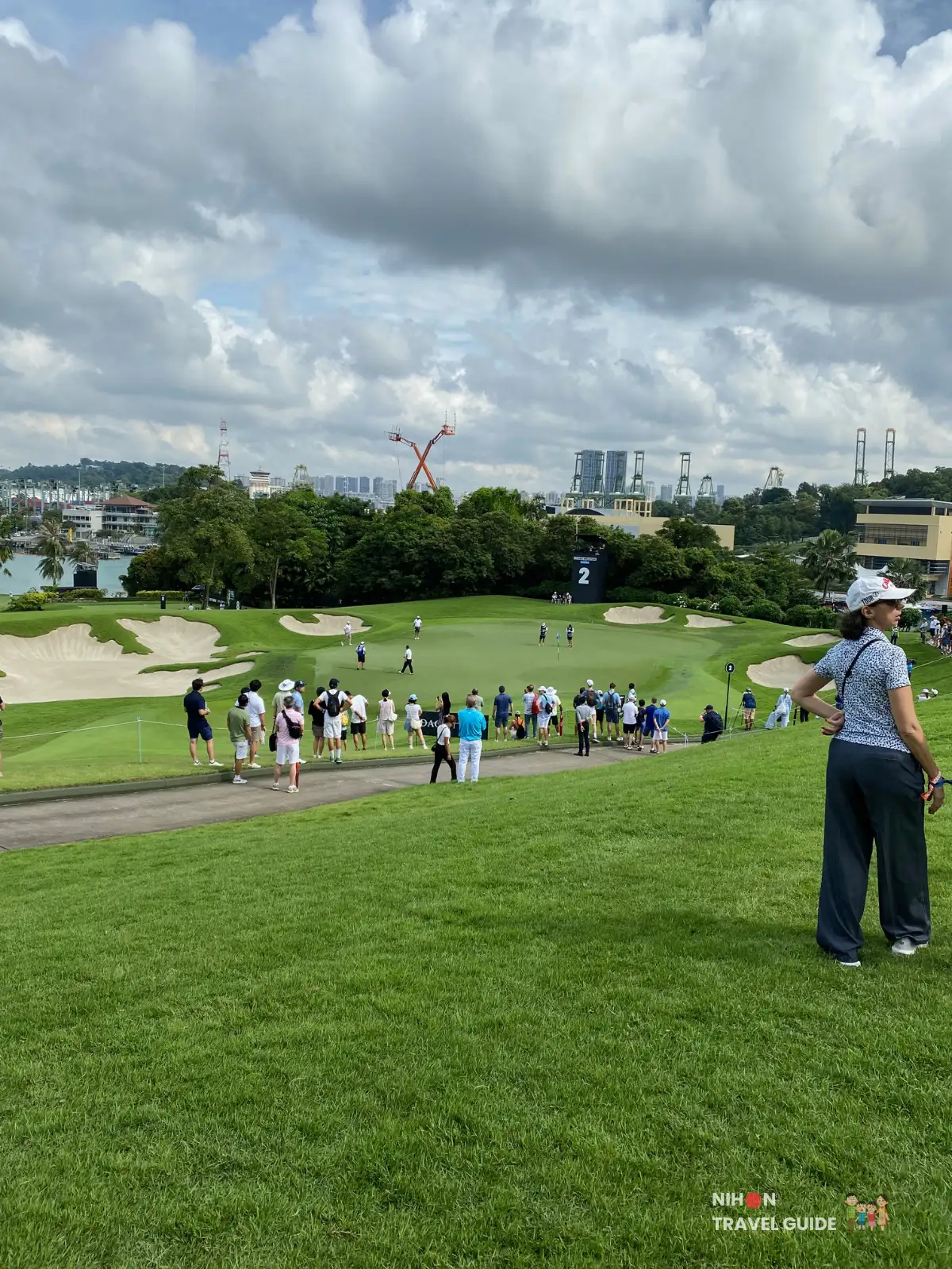 Watching Phil Mickelson's group at hole 2 liv golf singapore 2025
