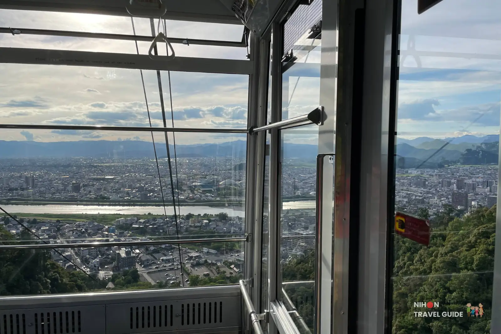 The beautiful view from Mount Kinka Ropeway overlooking Gifu Nagoya. 