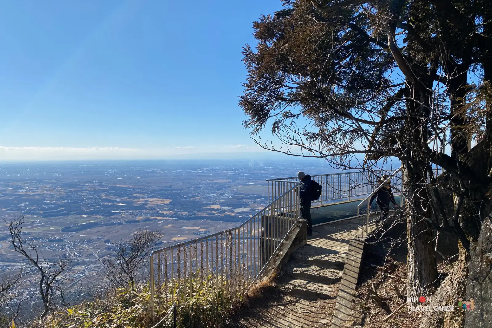 The view of Nantaisan Observation Deck on Mount Tsukuba.
