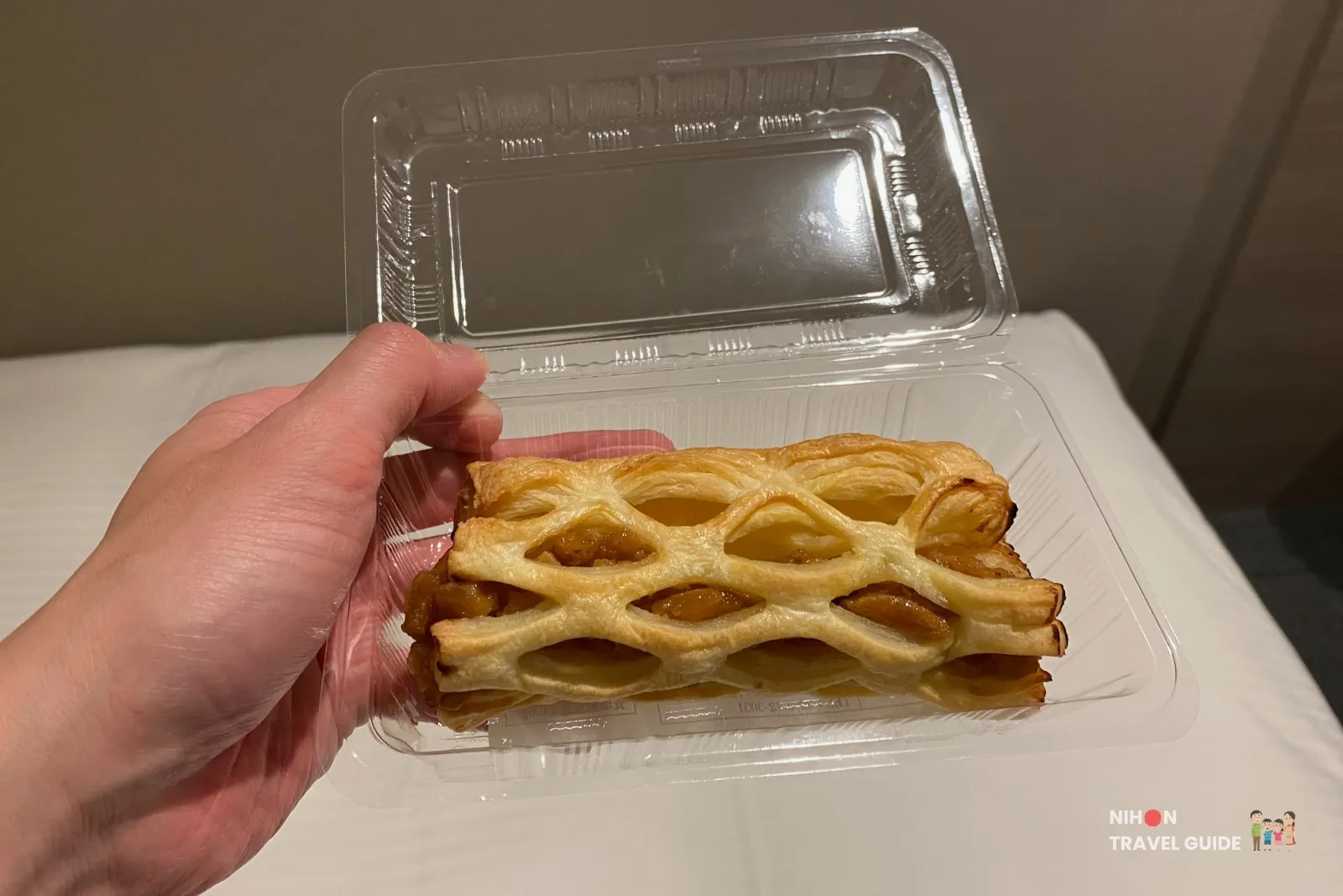 Local apple pie made with Daigo apples, sold at the shops near Fukuroda Falls.