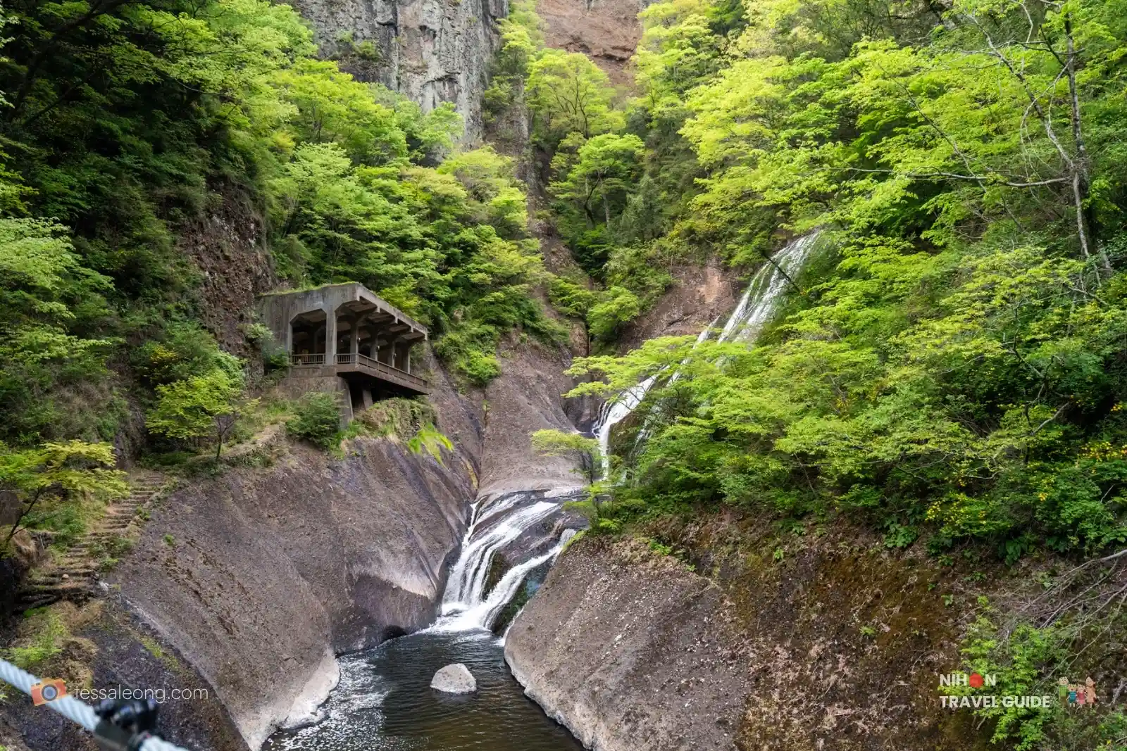 Fukuroda Falls — view from suspension bridge
