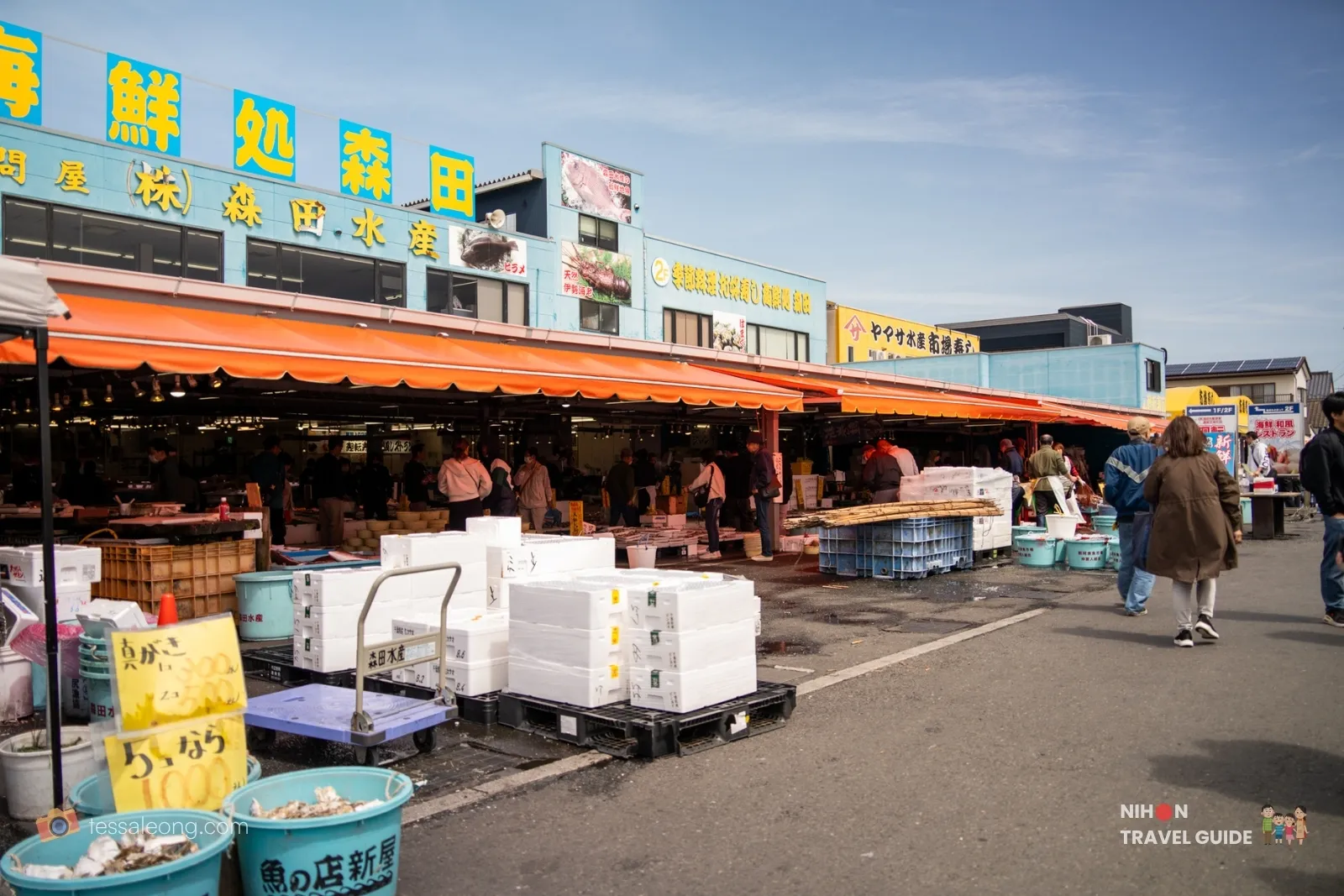 Nakaminato Fish Market — shops and buildings overview