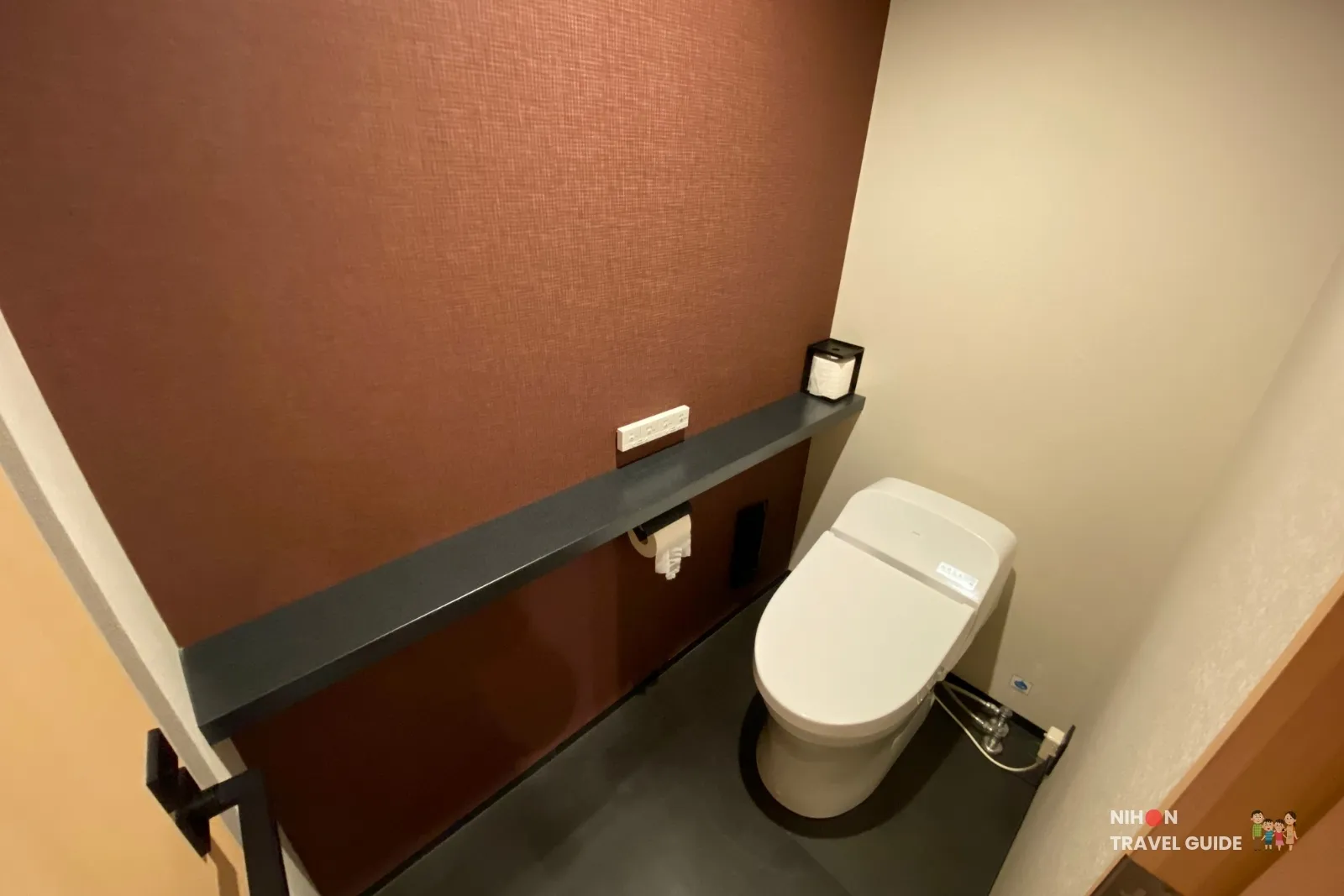 Separate washlet toilet in the Modern Japanese Premium Room at The358 SORA Fukuoka